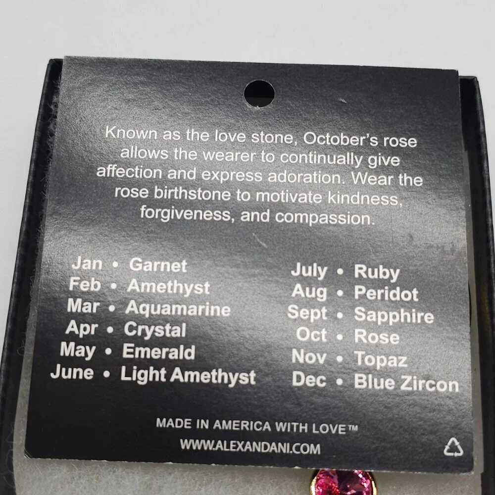 Alex And Ani October Birthstone Rose Gold Bangle Bracelet With Charms